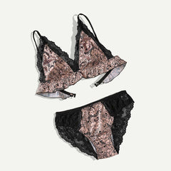 مجموعة حمالة صدر ساتان ساخنة