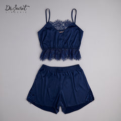 Elegant Satin & Lace Two-Piece Set