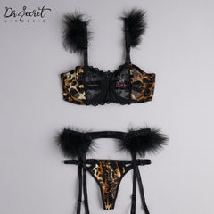 Fur gartier set