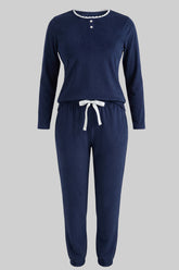 Velvet Ribbed Pajama Set