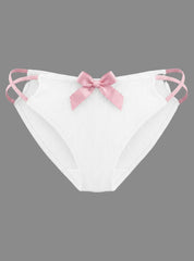 Ribbed Bow Strap Panty