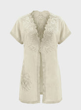 Elegant Embroidery Bathrobe