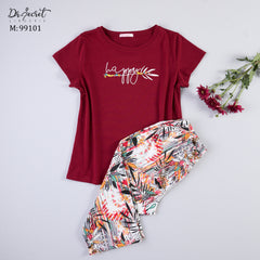 بيجامة قطنية أساسية