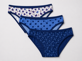 Floral Cotton Bikini 3-Piece Set