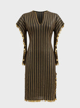 Striped Elegance Abaya