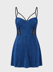 Ribbed Velvet Babydoll