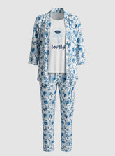 Lovely Bloom 3-Piece Pajama Set