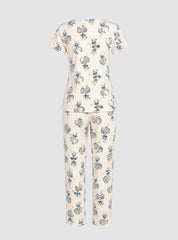 Blue Blossom Pajama Set