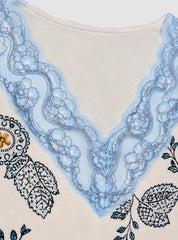 Blue Blossom Pajama Set