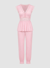 Blush Lace Lounge Set