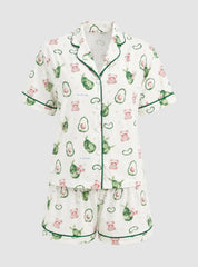 Cute Avocado Pajama Set