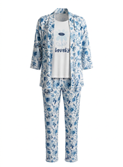 Lovely Bloom 3-Piece Pajama Set