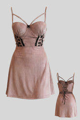 Ribbed Velvet Babydoll