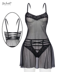 Midnight Straps Sheer Dress