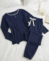 Velvet Ribbed Pajama Set