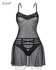 Midnight Straps Sheer Dress