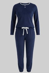 Velvet Ribbed Pajama Set