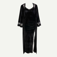 Long Velvet Nightdress with Robe