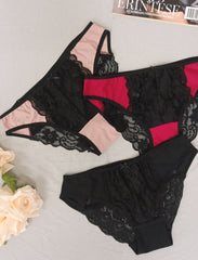 "Cotton & Lace Bikini Panty – 3 Pack"