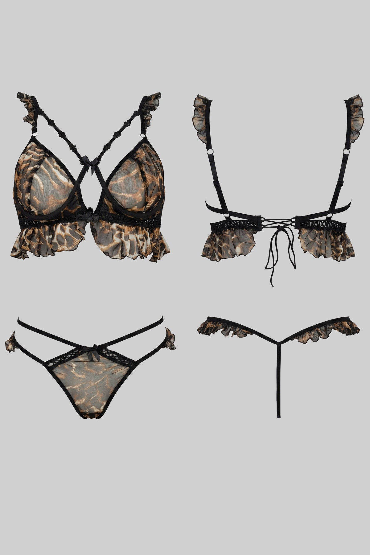 Shy tiger bra set