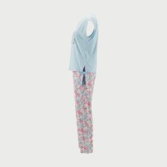 Blue Kitty Pajama Set