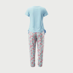 Blue Kitty Pajama Set