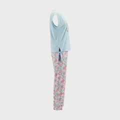 Blue Kitty Pajama Set