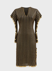Striped Elegance Abaya