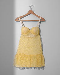 Embroidery push up Babydoll