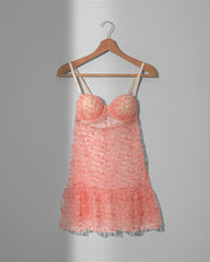 Embroidery push up Babydoll