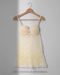 Embroidery push up Babydoll