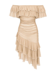 Sheer Ruffle Dress