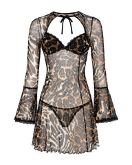 Wild Elegance Sheer Babydoll Set