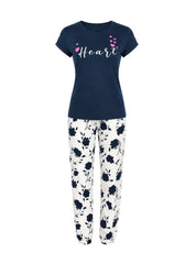 Navy Heart Lounge Set