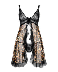 Midnight Leopard Babydoll