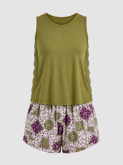 Olive Lace Lounge Set