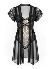 Sheer Jumpsuit & Robe Set