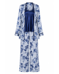 Blue Satin Elegance
