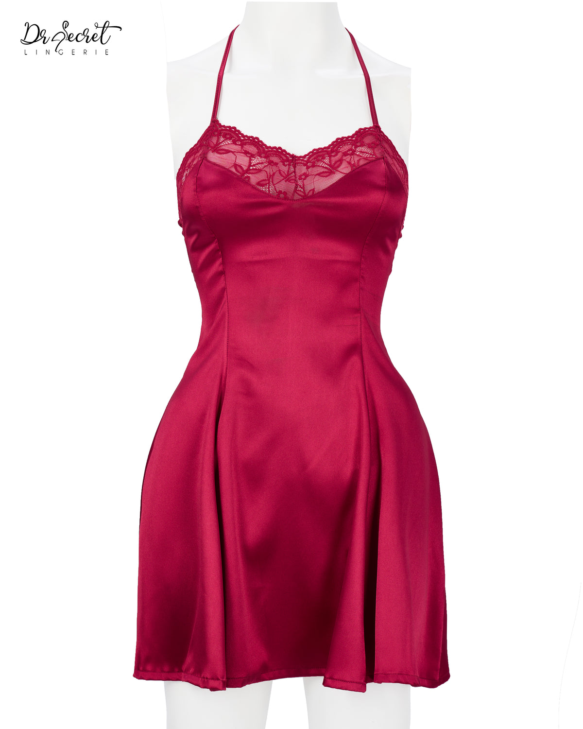 Satin Bloom Lace Dress