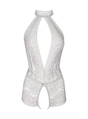 Lace Tie-Up Bodysuit